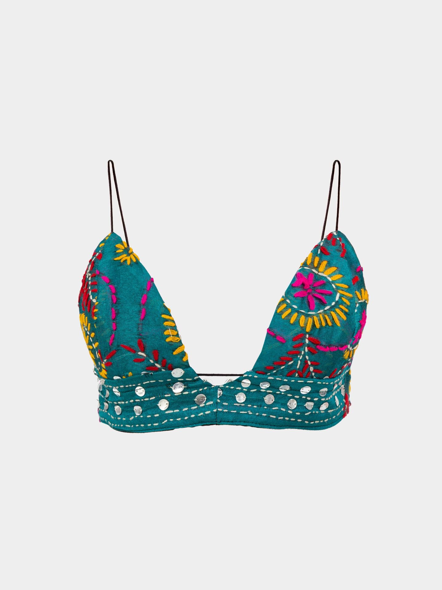  تاپ حریر آبی
