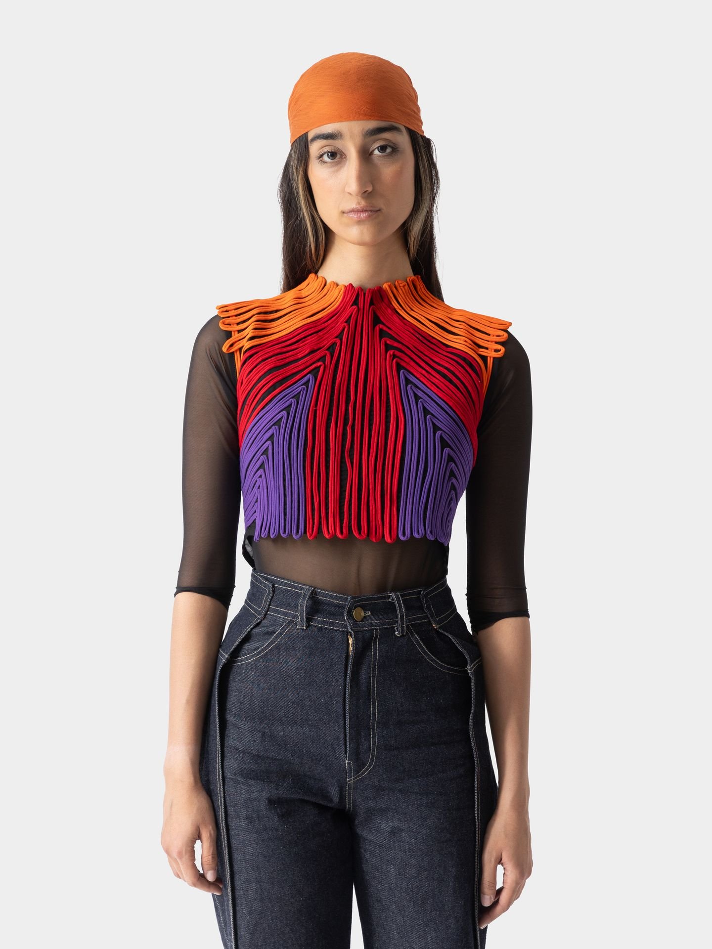 کراپ تاپ نارنجی بنفش Echo