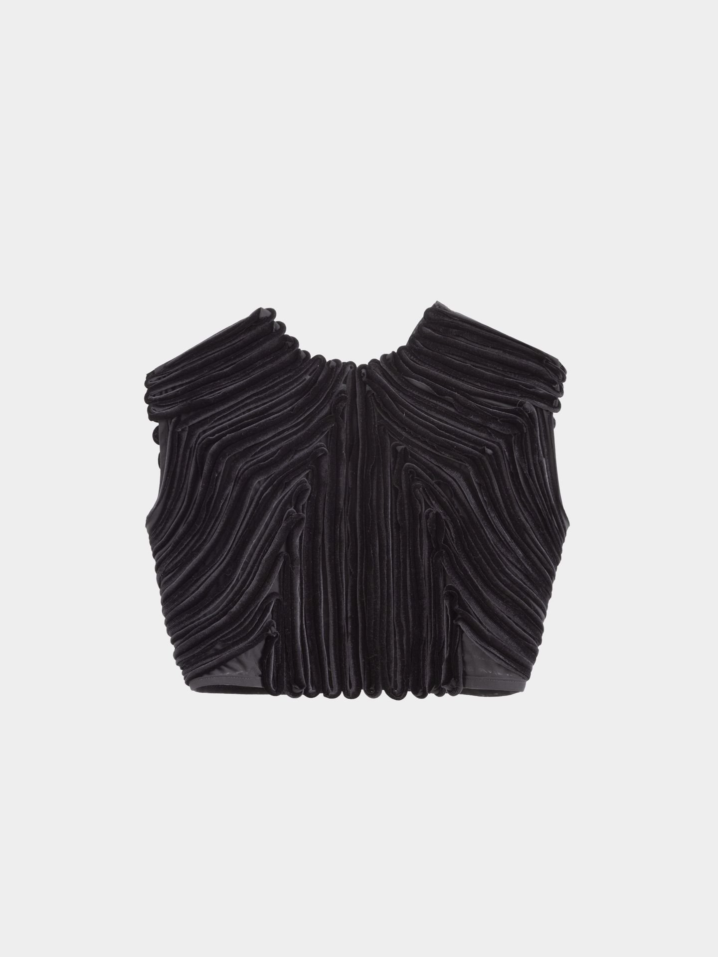 کراپ تاپ مشکی Echo velvet