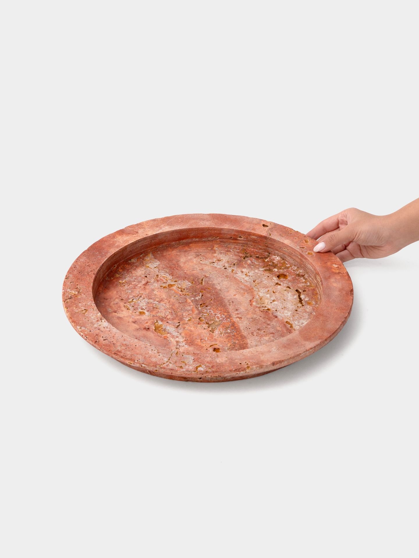 سینی لبه دار سنگ تراورتن