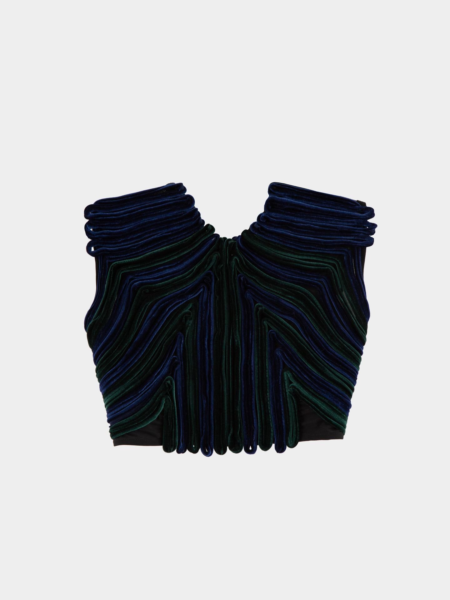 کراپ تاپ سبز سرمه ای echo velvet