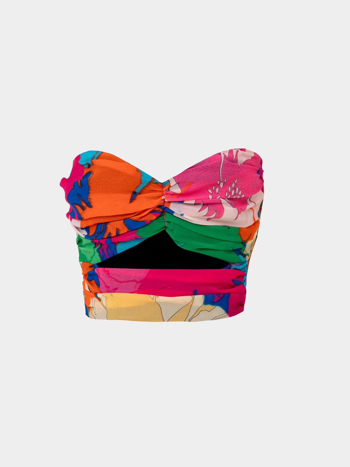 تاپ دکلته حریر رنگی دلربا