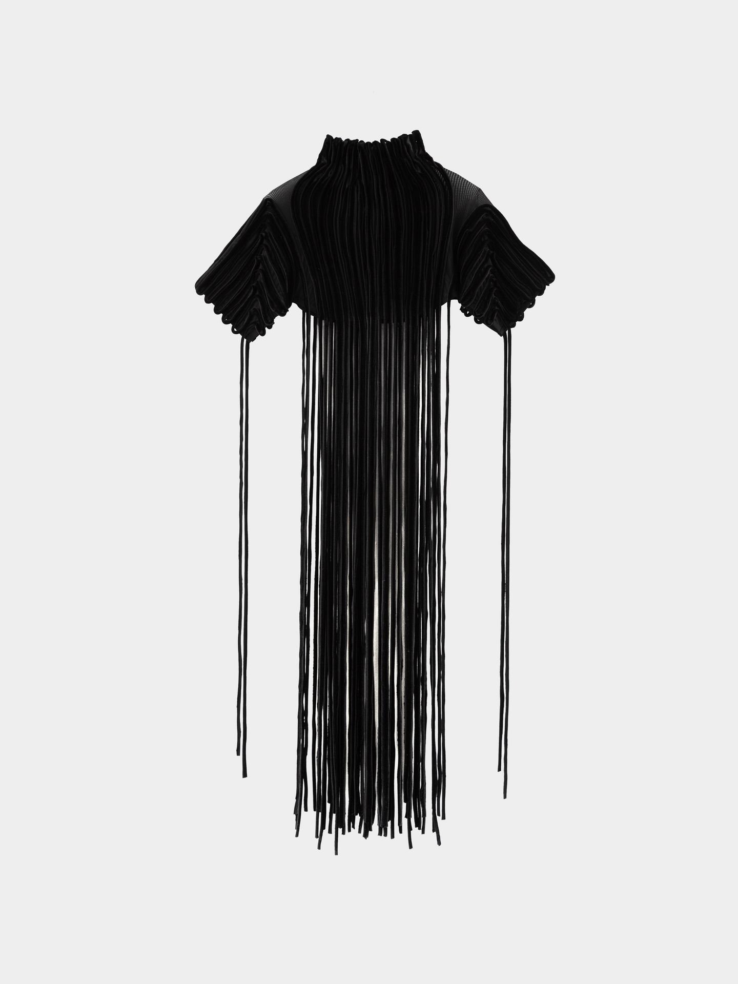 کراپ تاپ مشکی دو طرفه evangeline velvet