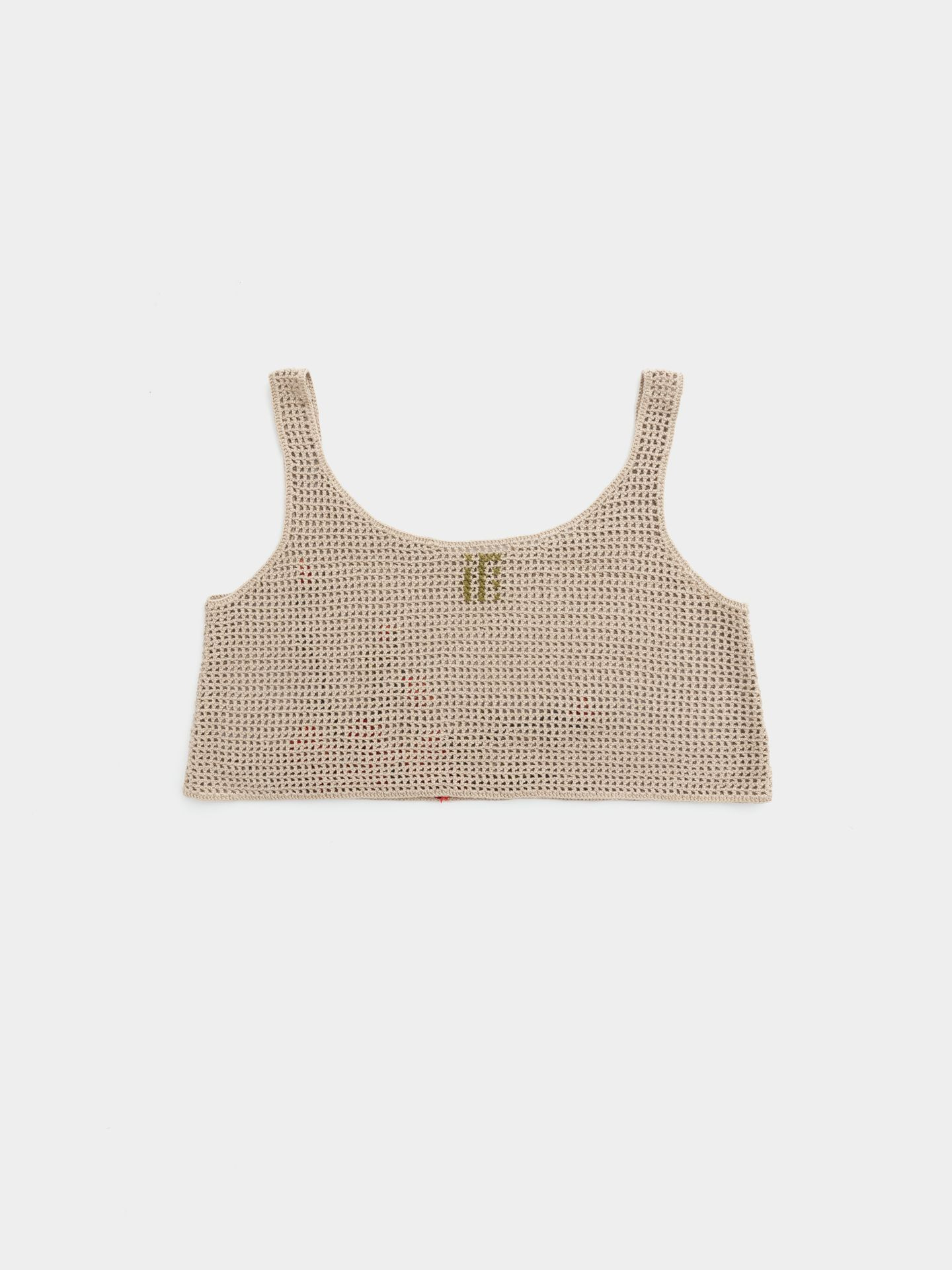 تاپ زنانه شماره‌دوزی کرم