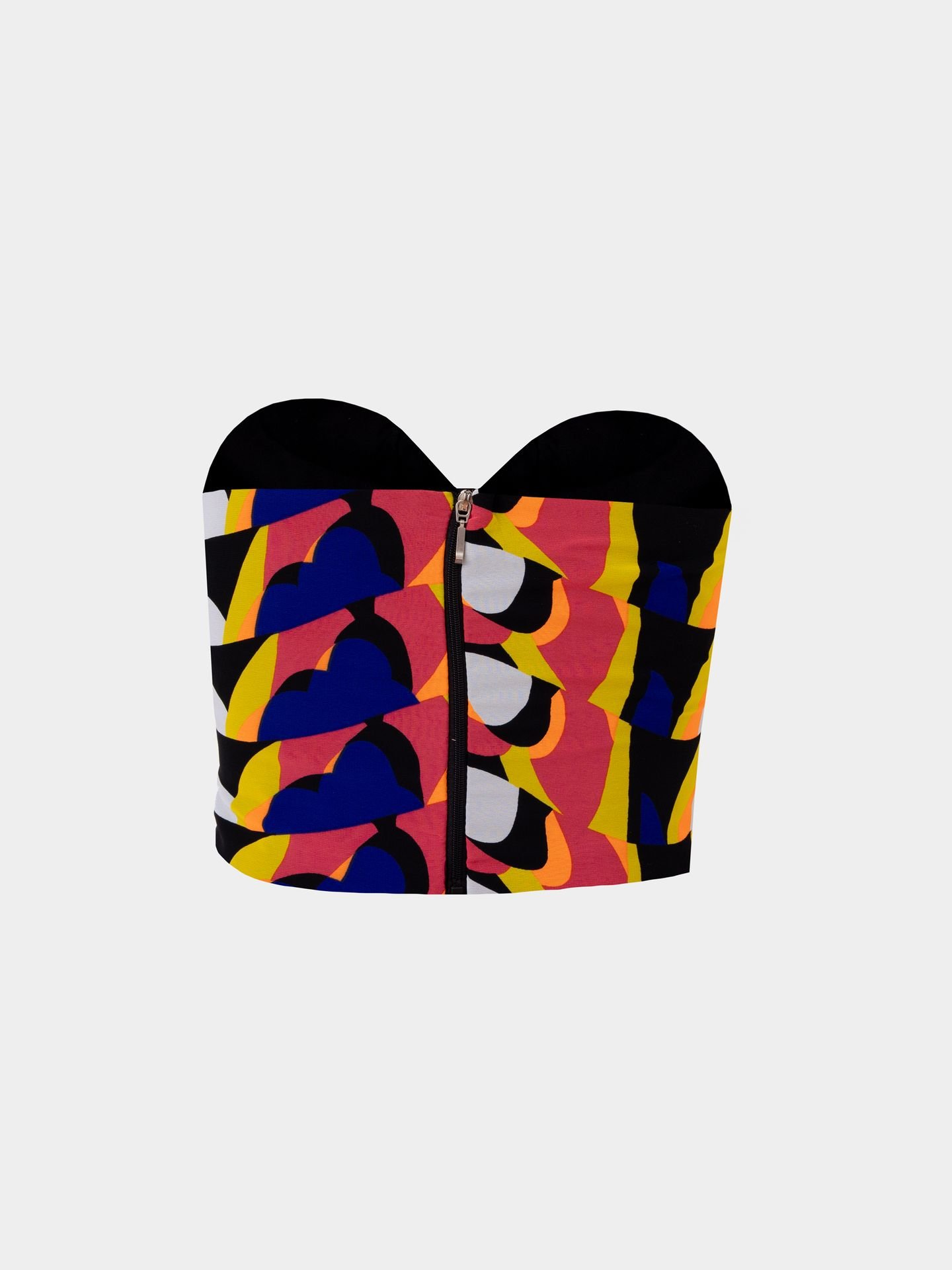 تاپ زنانه دکلته حریر رنگی دلربا 
