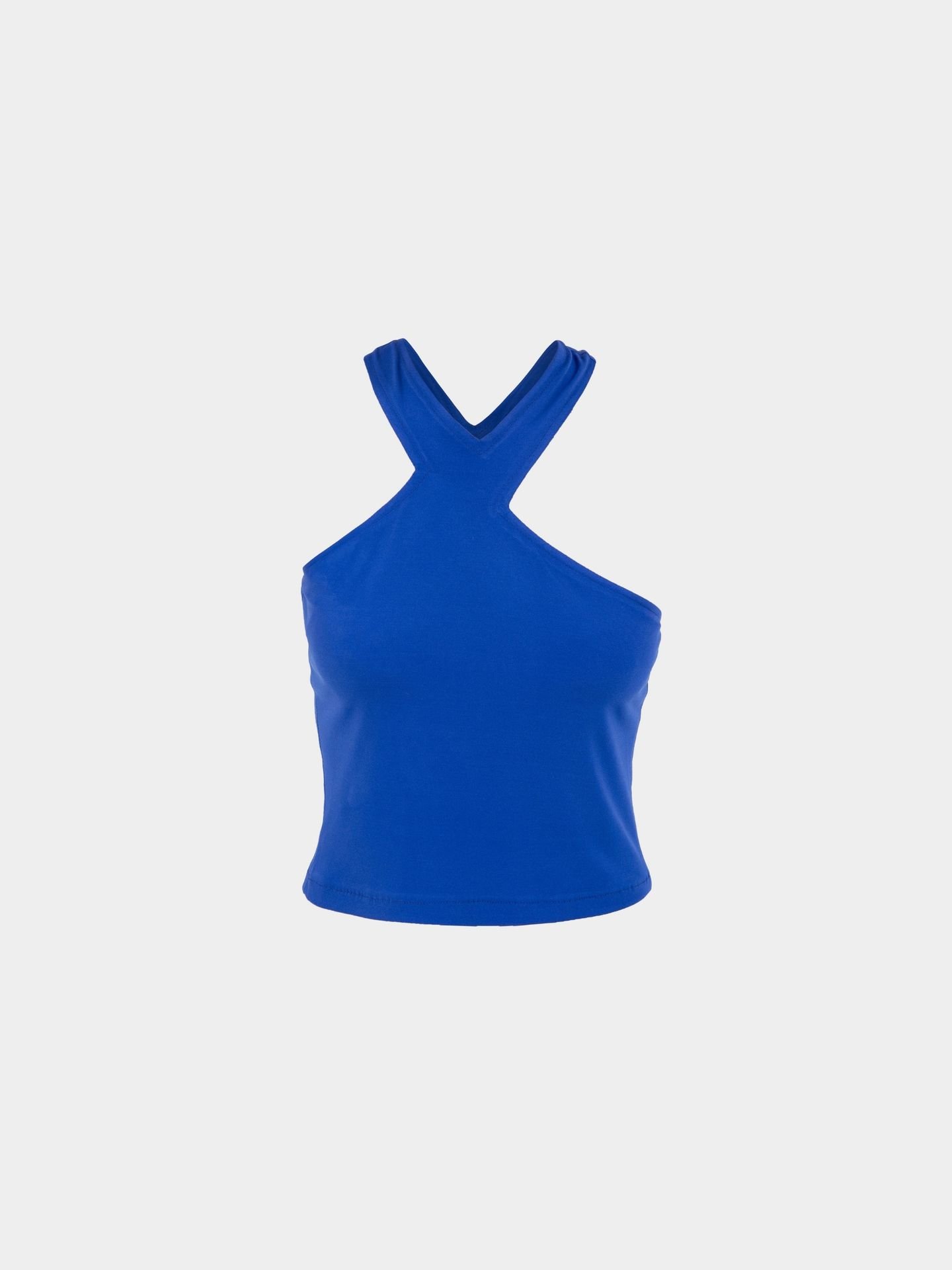 تاپ زنانه ریون آبی کاربنی