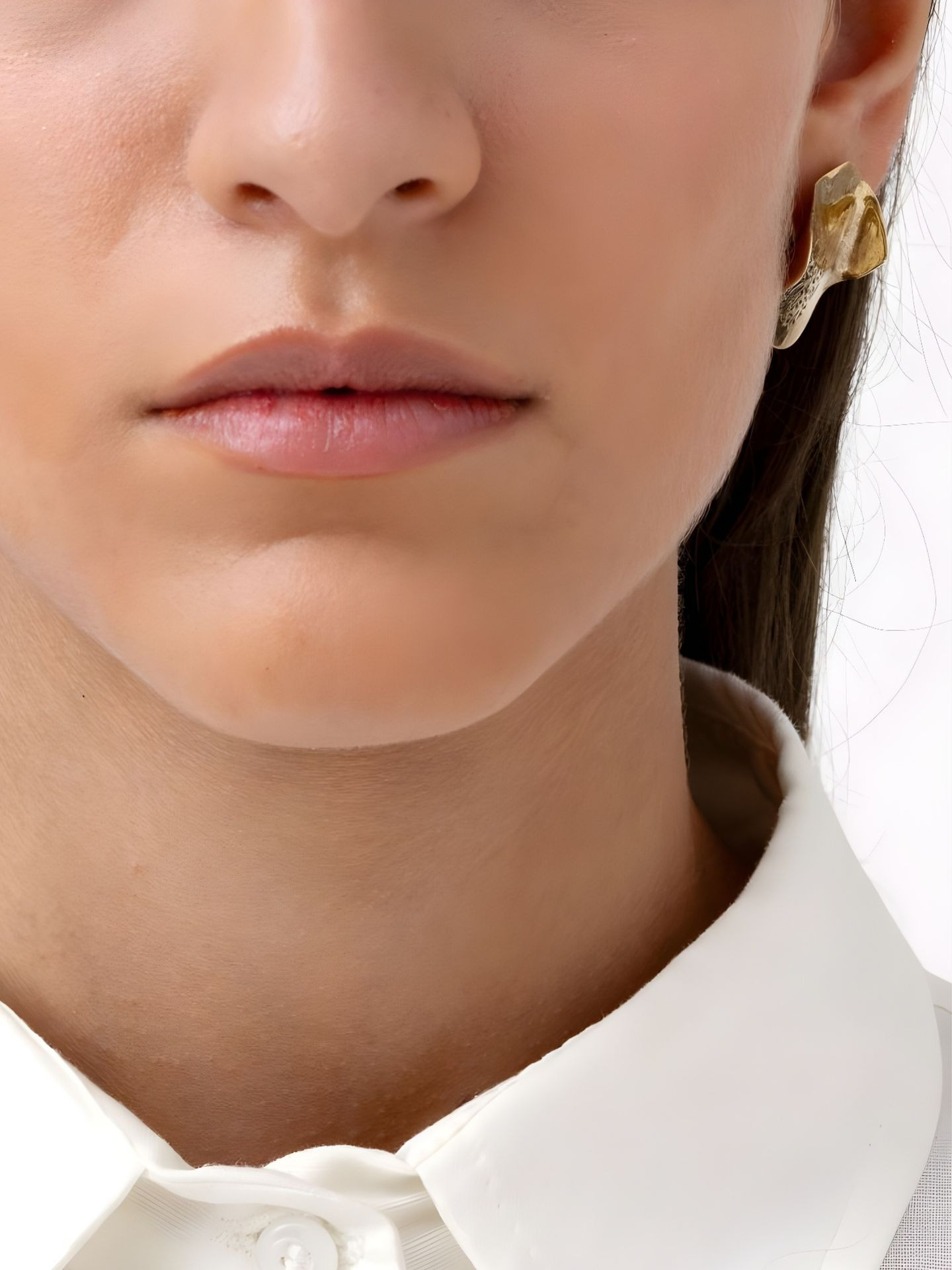 گوشواره موج برنز طلایی E-WD 06