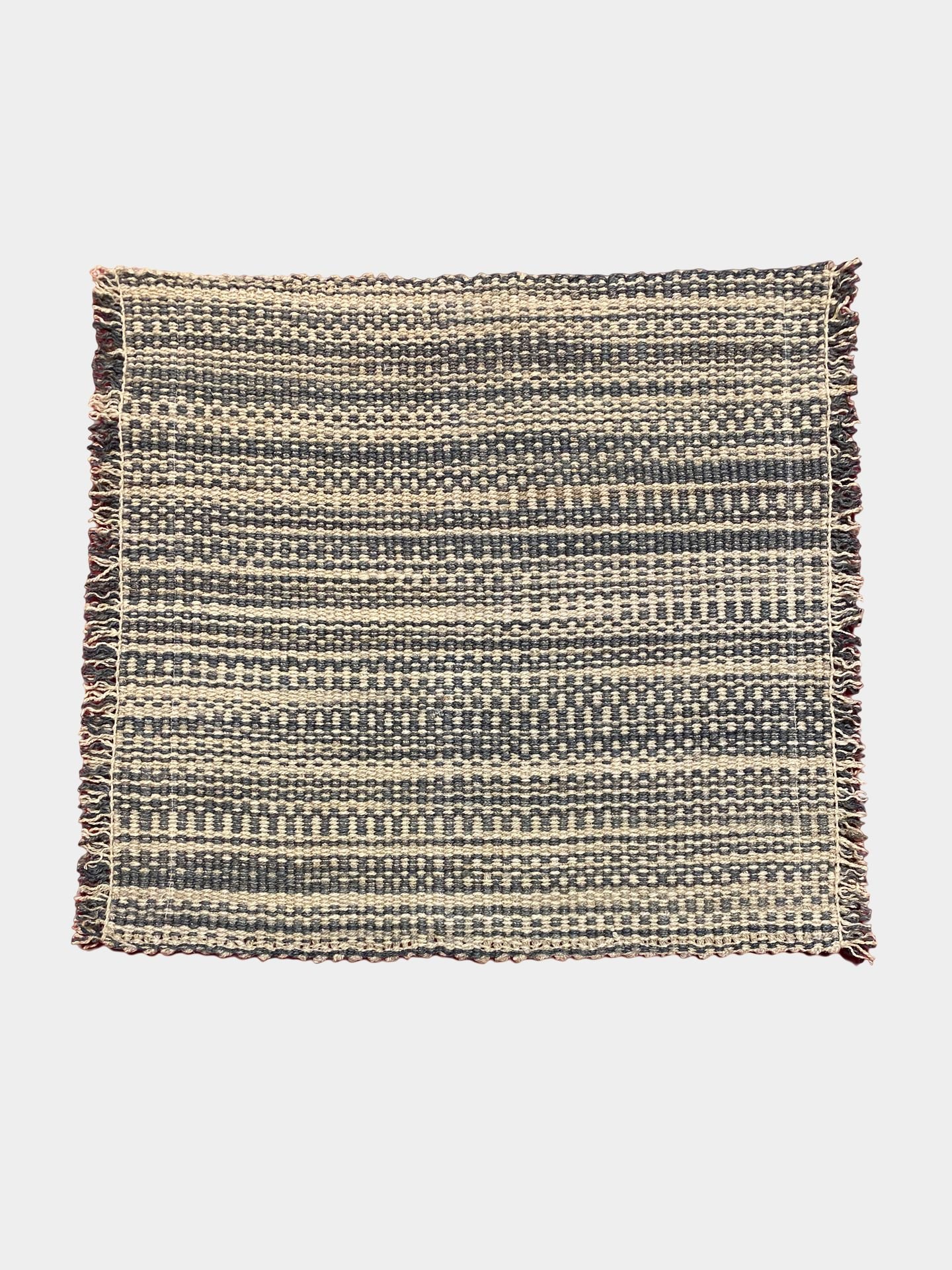کوسن پشم خاکستری سفید گلیم