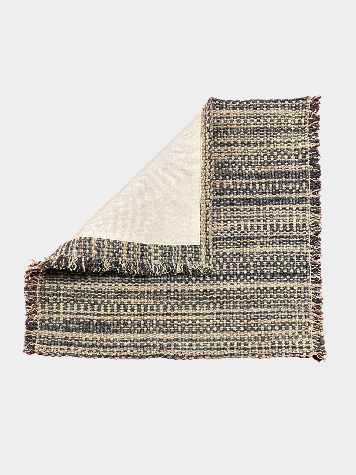 کوسن پشم خاکستری سفید گلیم