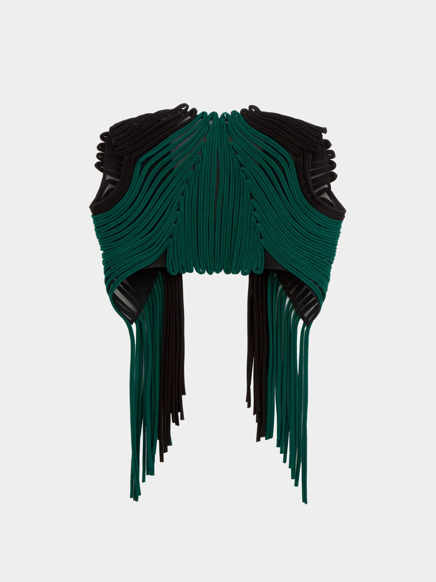 تاپ کوتاه دو طرفه سبز مشکی