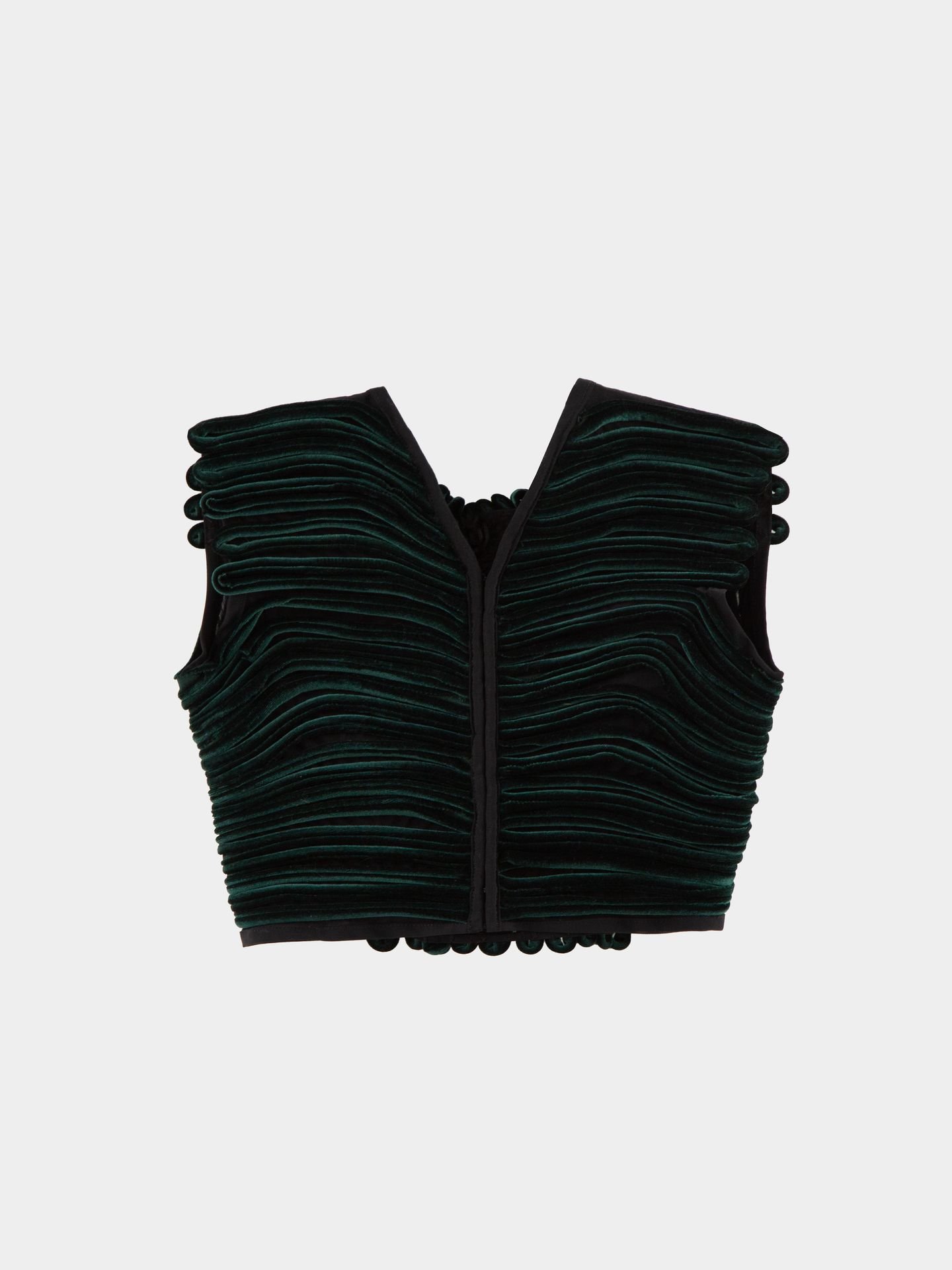 کراپ تاپ سبز زمردی echo velvet