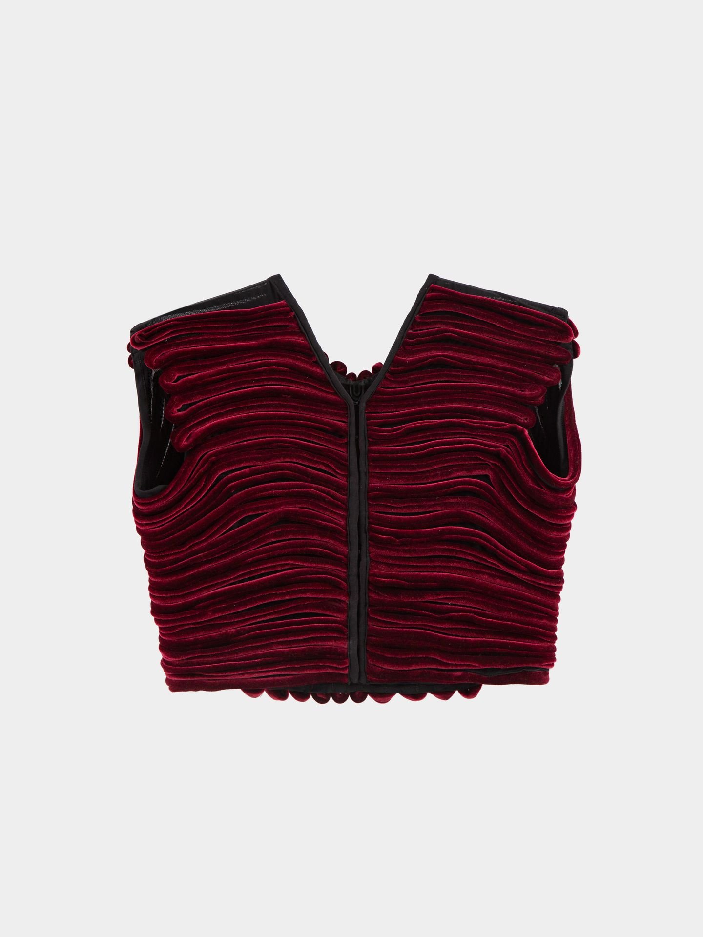 کراپ تاپ زرشکی Echo velvet