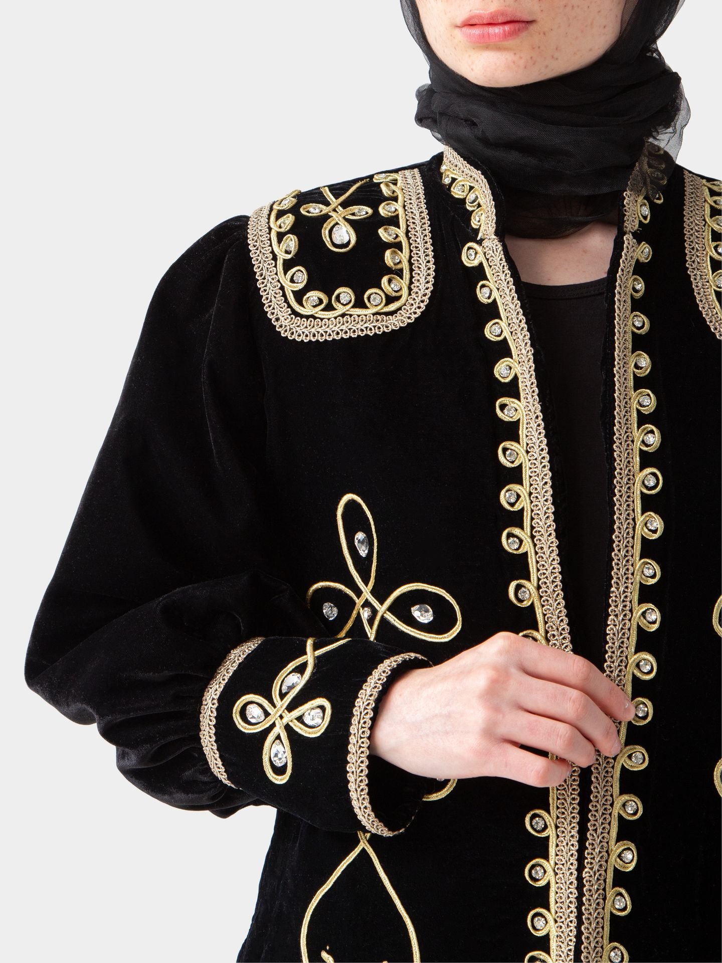 کت مخمل قیطان دوزی شده