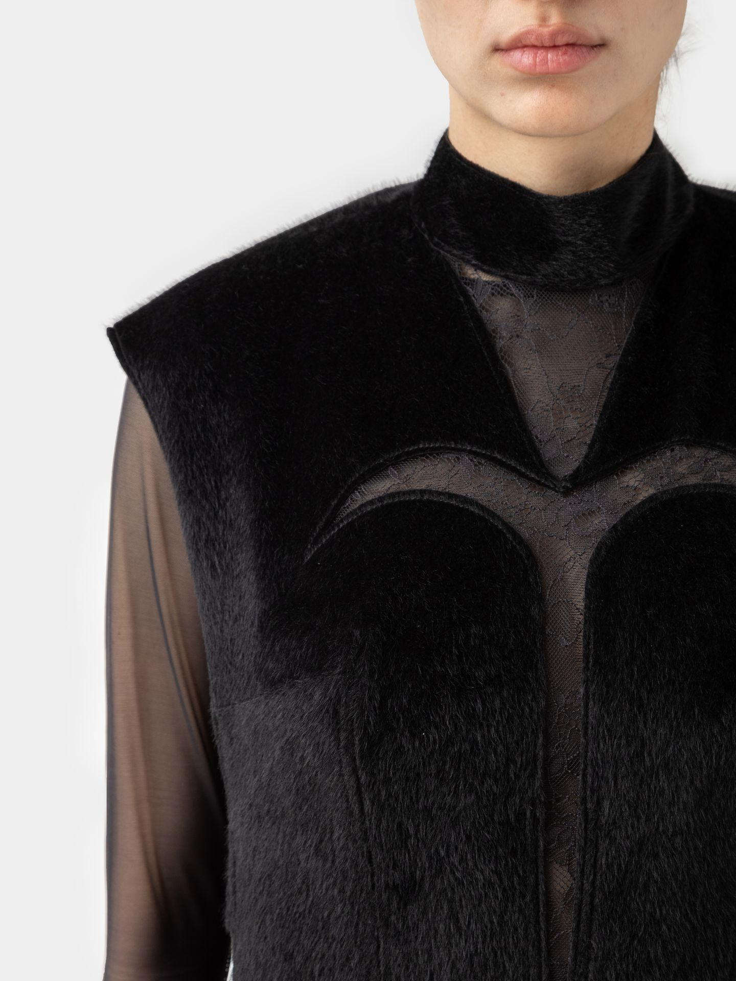 پیراهن زنانه خز و گیپور S-T F/W7