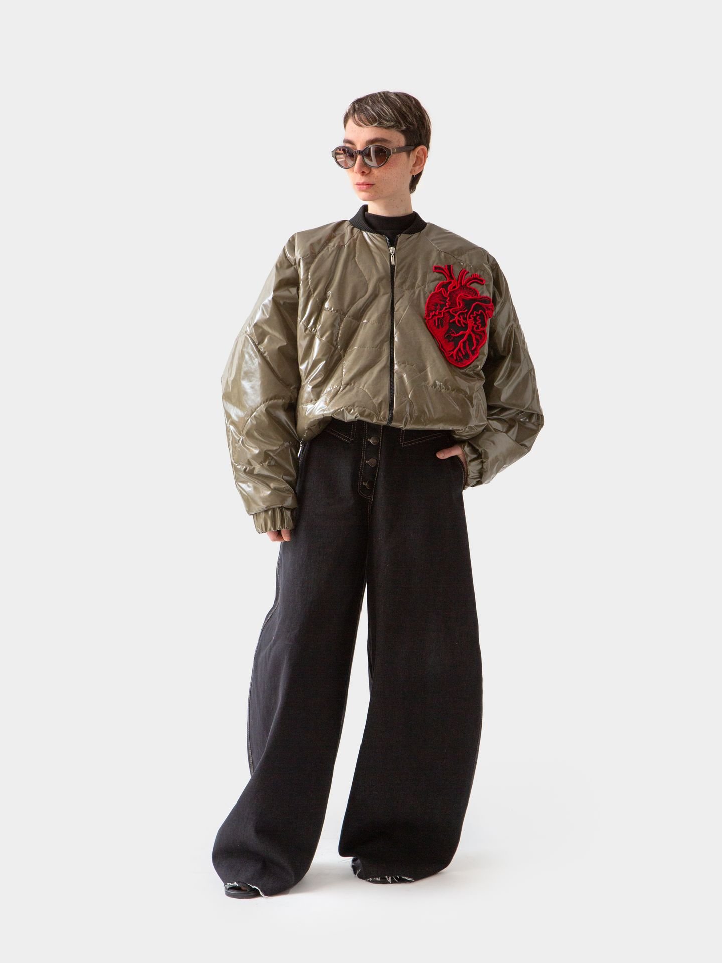 کاپشن سبز قلب 