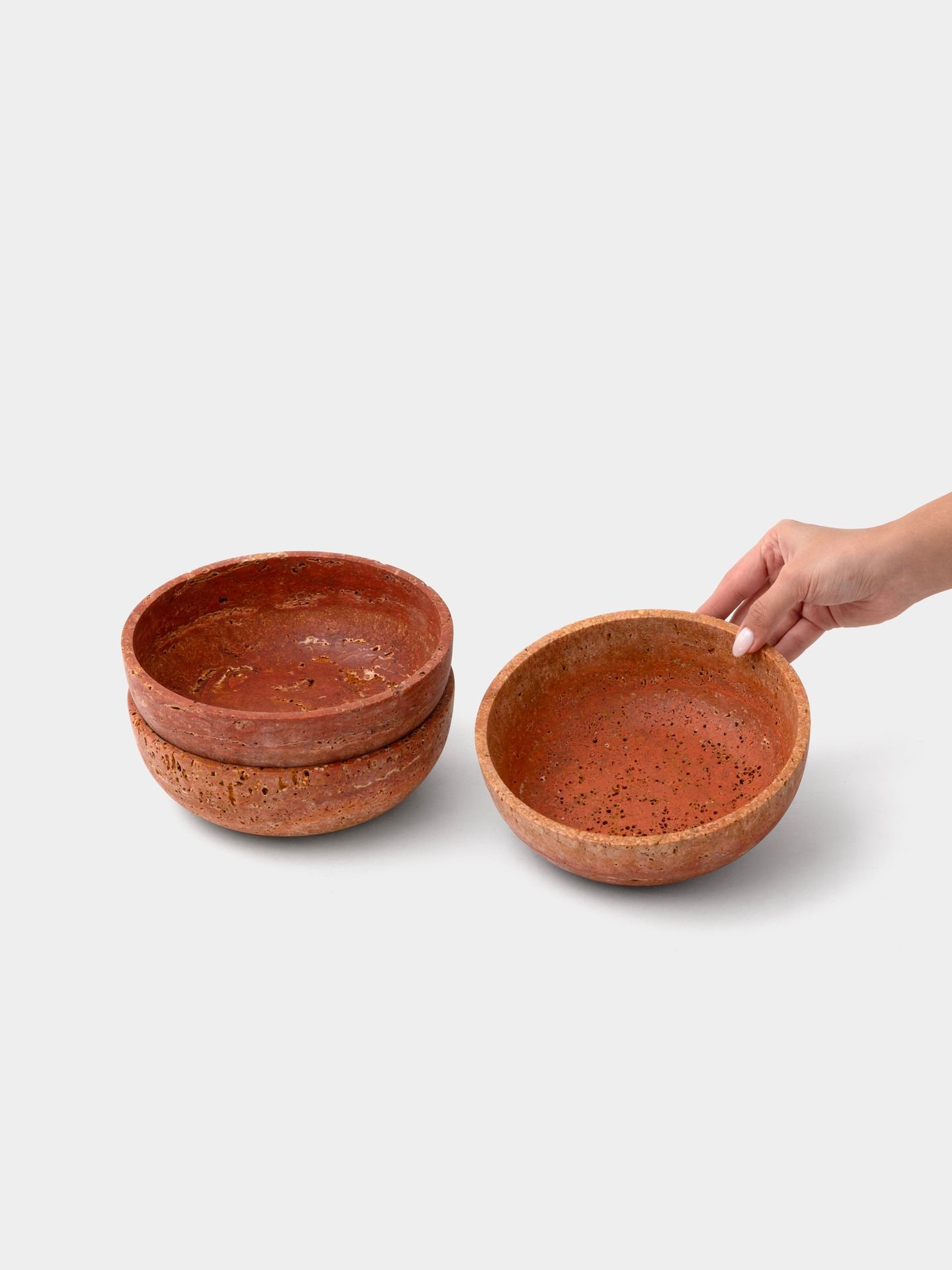 کاسه سنگ تراورتن آجری