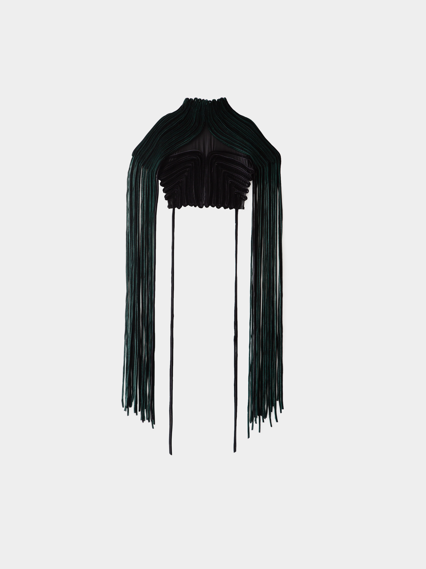 کراپ تاپ سبز یشمی دو طرفه evangeline velvet