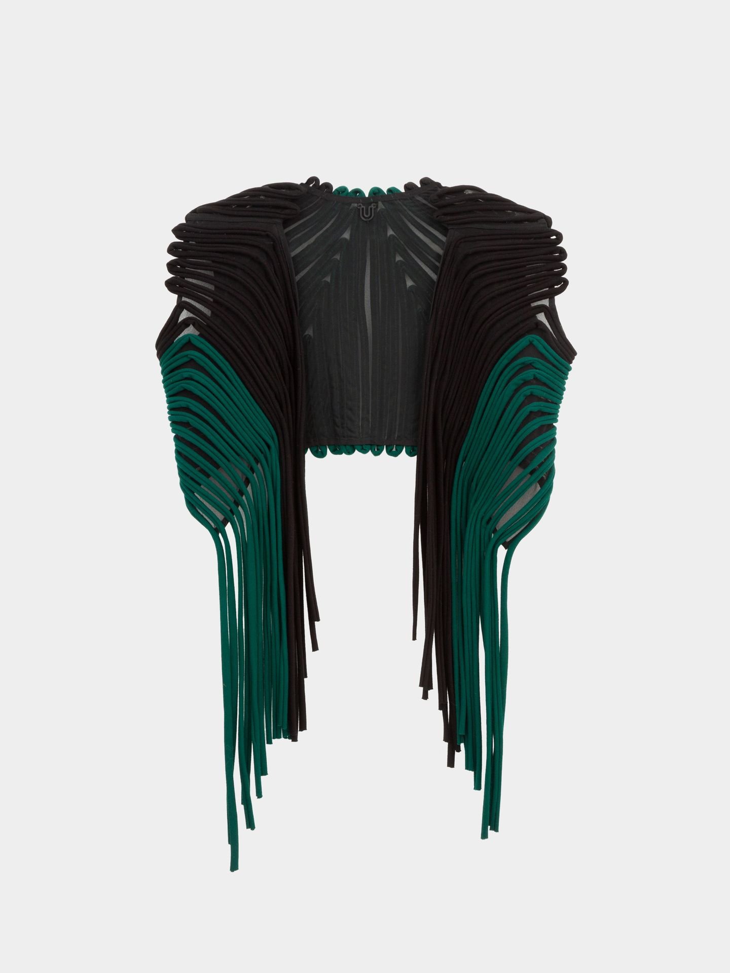 تاپ کوتاه دو طرفه سبز مشکی