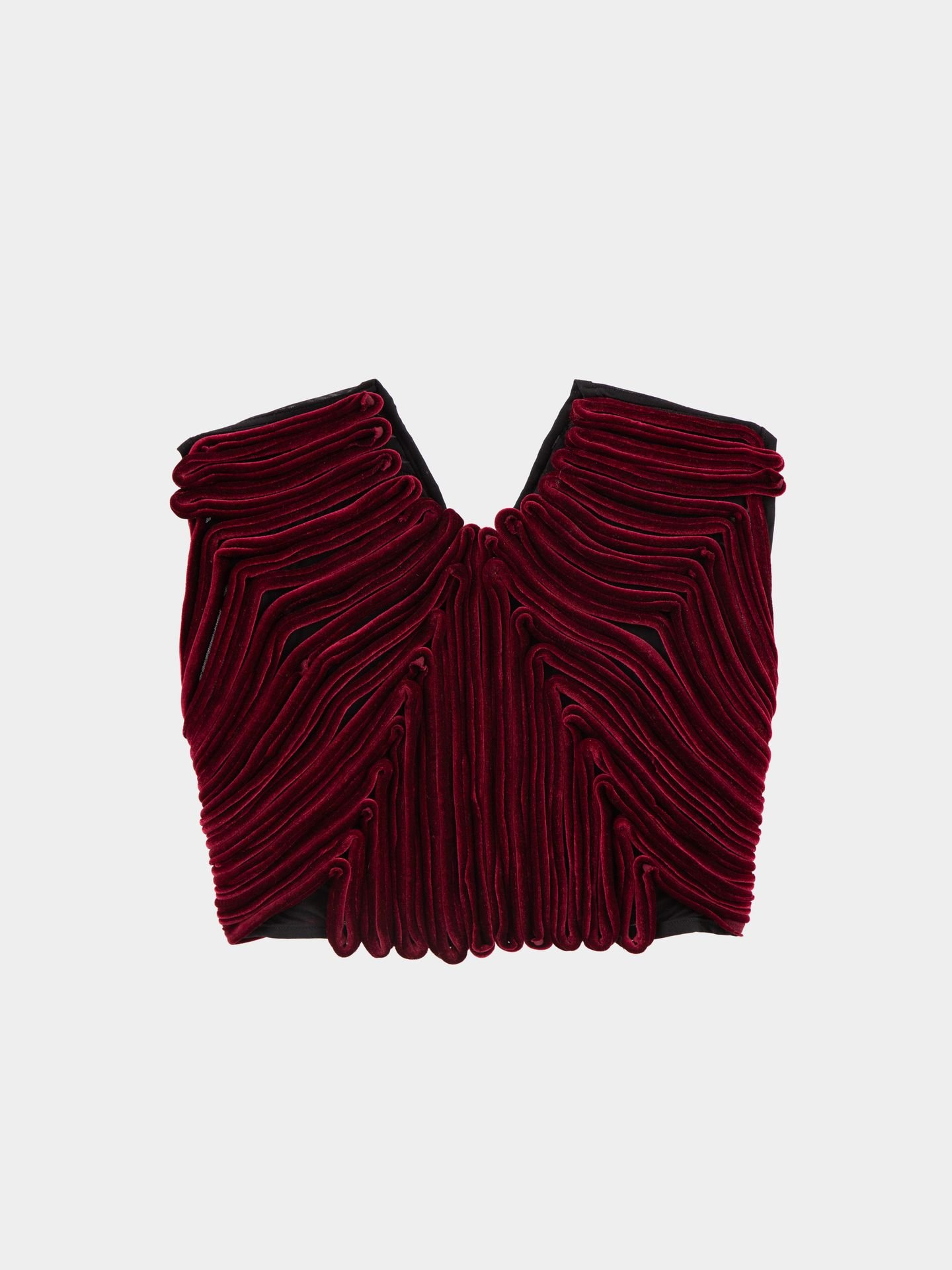 کراپ تاپ زرشکی Echo velvet