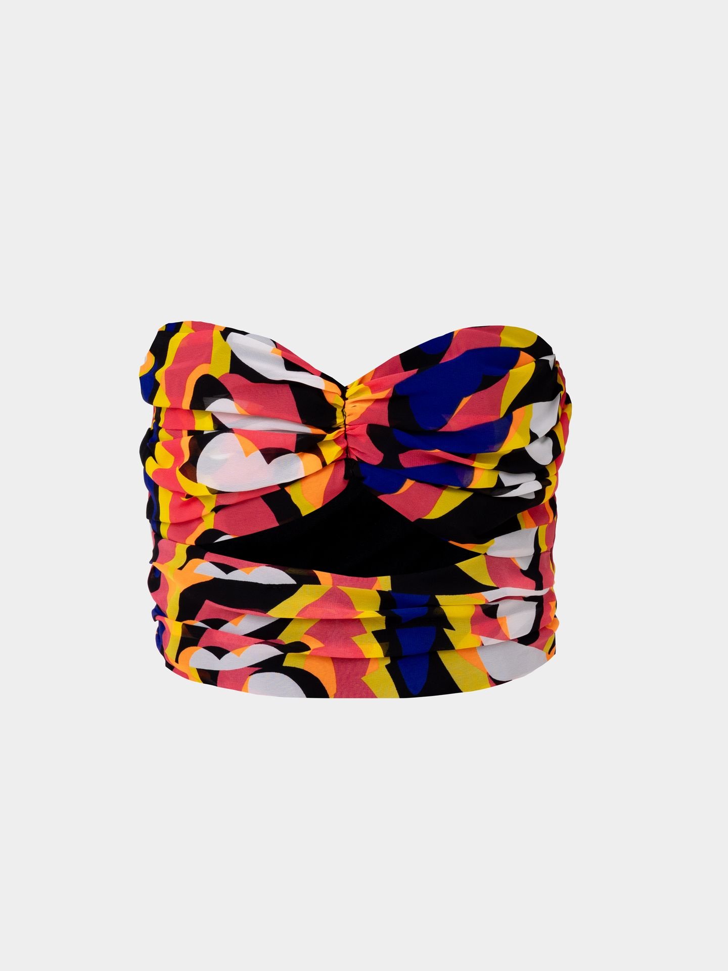 تاپ زنانه دکلته حریر رنگی دلربا 