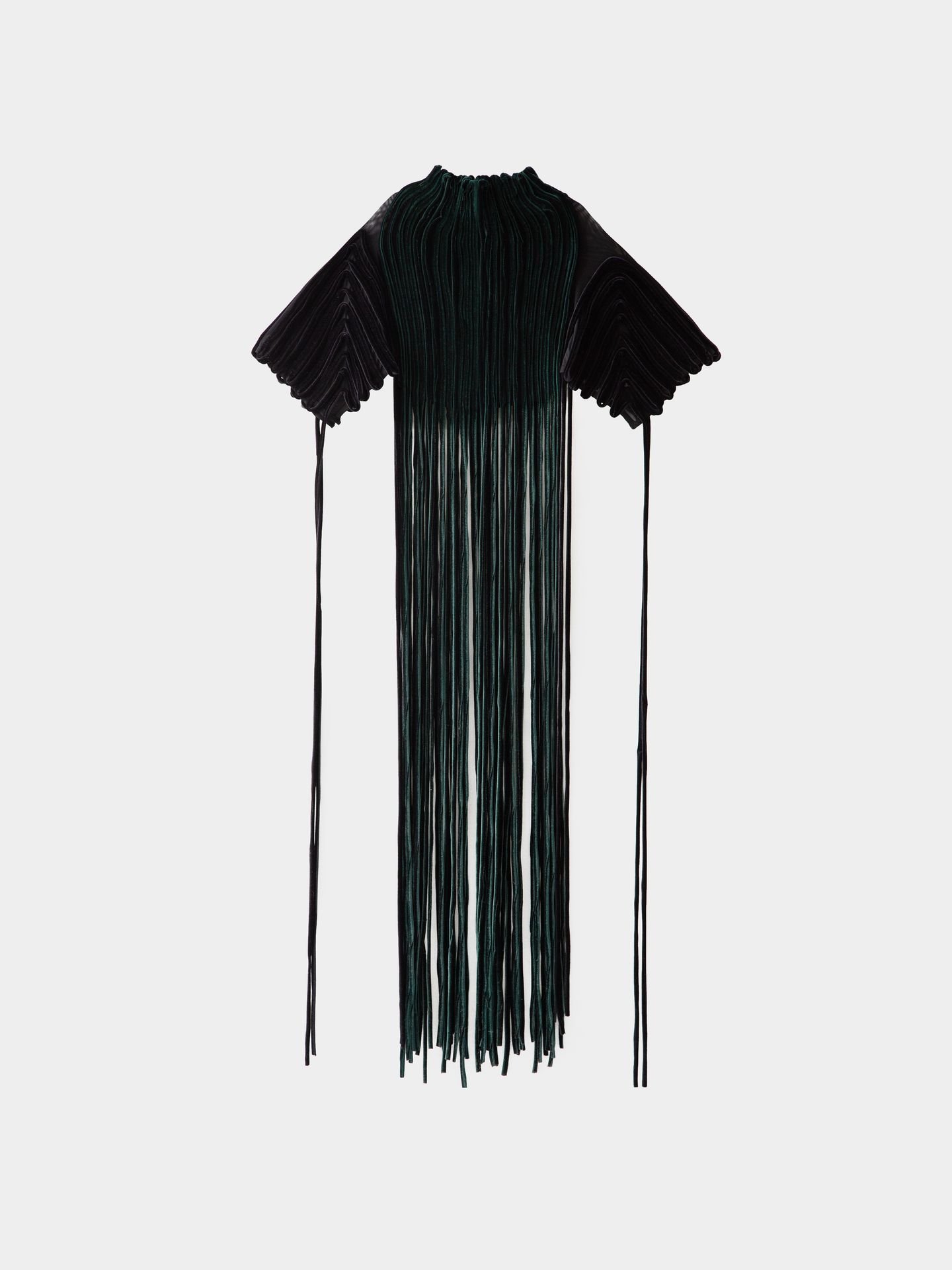 کراپ تاپ سبز یشمی دو طرفه evangeline velvet