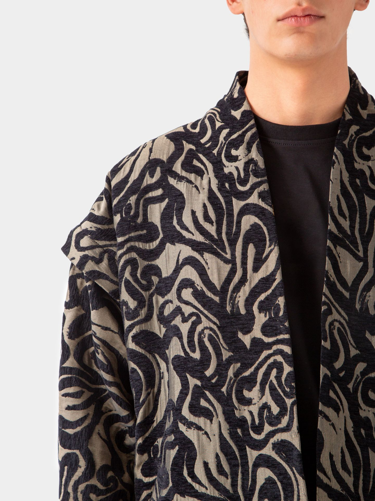 اور کت مشکی طرحدار یونیسکس S-T F/W10