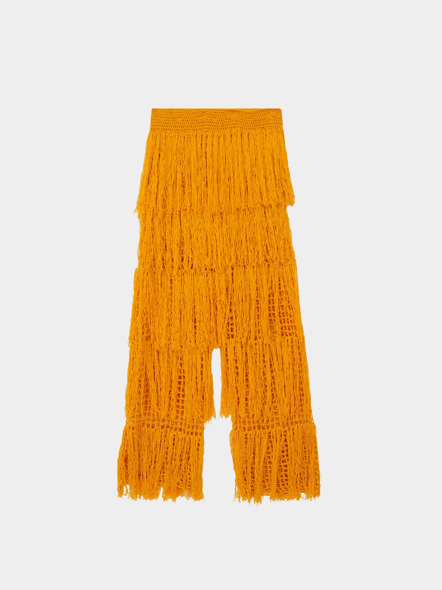 شلوار ابریشم Fringe زرد